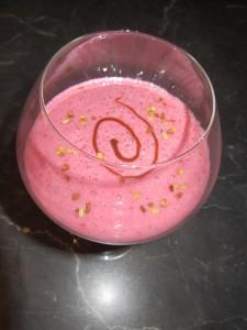 smoothie vanille framboises