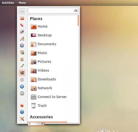 Le Menu cardapio disponible pour gnome Shell