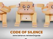 Code Silence Monkey papertoy
