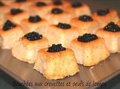 Bouchees crevettes oeufs lompe