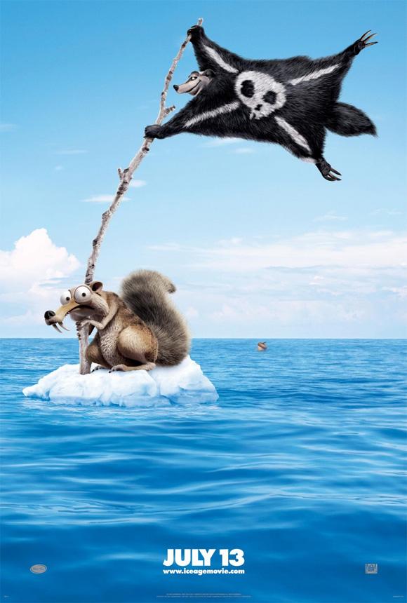  ICE AGE : CONTINENTAL DRIFT : Nouvelle affiche de Scrat !