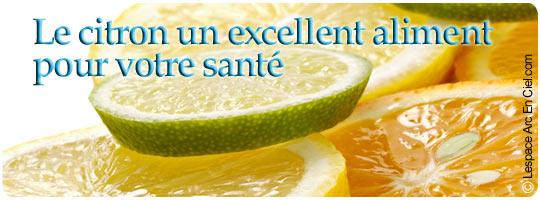 Le Citron un excellent aliment pour votre Santé :-)