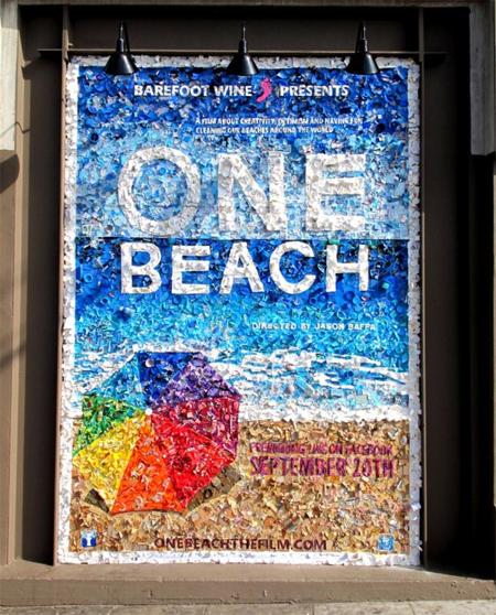 One beach trash poster
