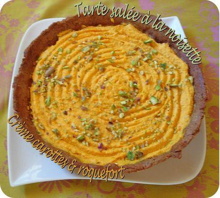 tarte salée à la noisette, crème carottes et roquefort (scrap2)