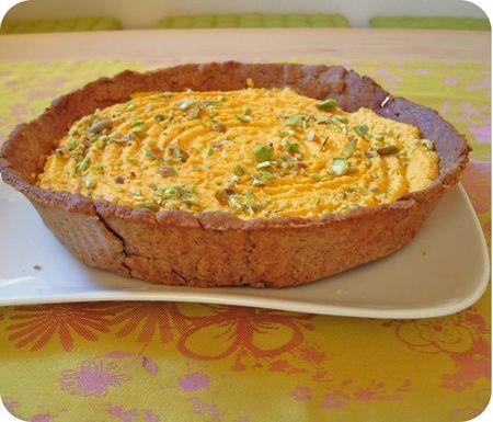tarte salée à la noisette, crème carottes et roquefort (scrap4)