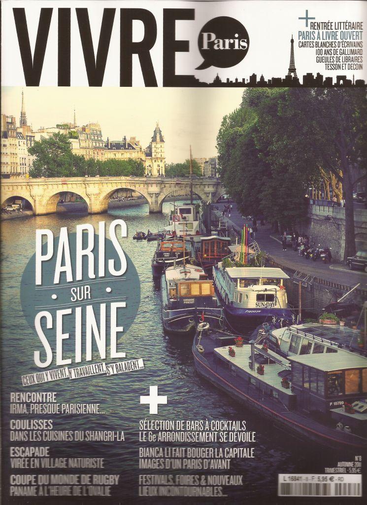 La presse en parle: VIVRE PARIS – N°8 – Automne 2011