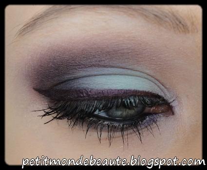 Make up Vert d'eau et prune