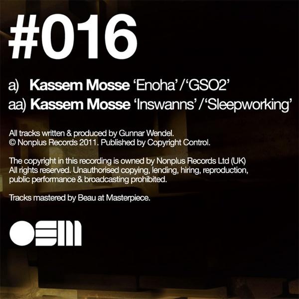 [Release] Kassem Mosse – Enoha EP