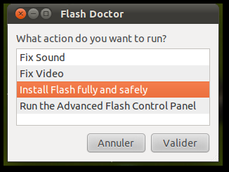 Installer correctement le player Flash sur Ubuntu avec Flash Doctor