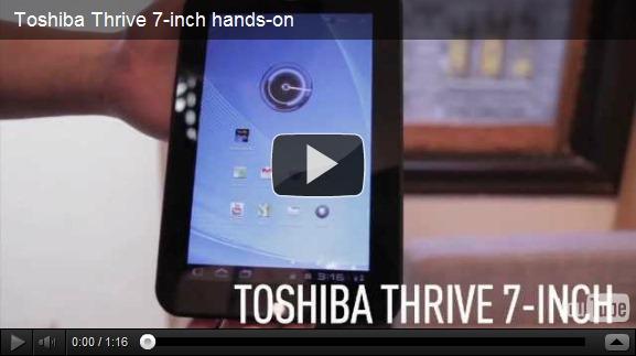 tablette Toshiba, Thrive décembre