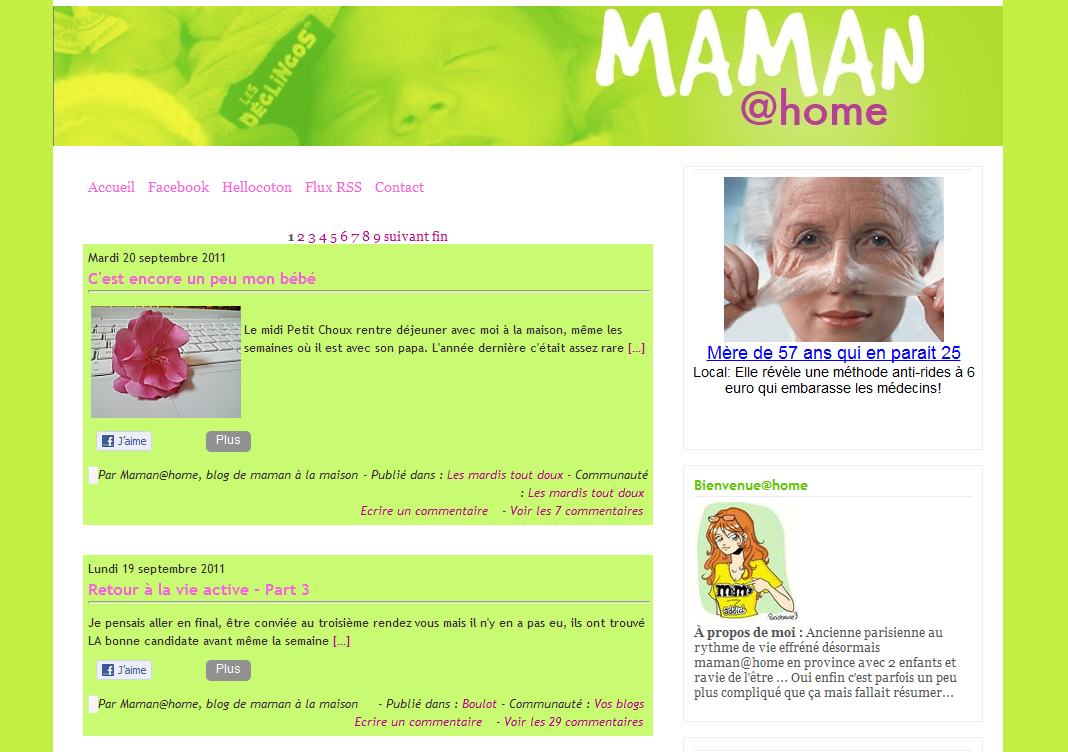 Les gens du web: Sandrine une maman@home