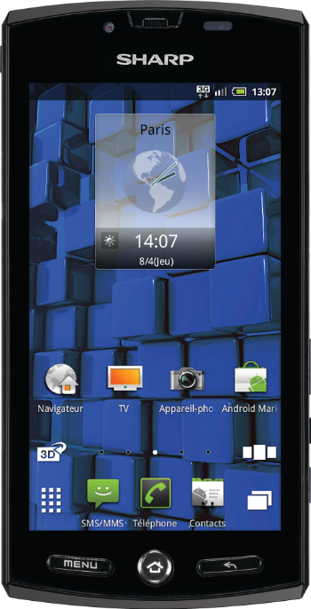 Sharp revient en France avec l’Aquos SH80F, smartphone Android 3D