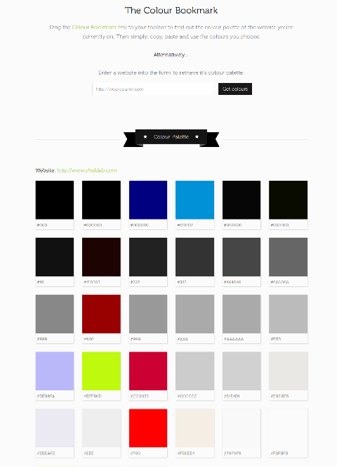 Récupérer en un clic la palette de couleurs d’un site web