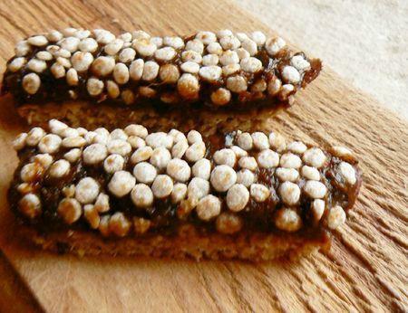 Barres croustillantes au muesli pruneaux et poire Barre billette pruneaux poire