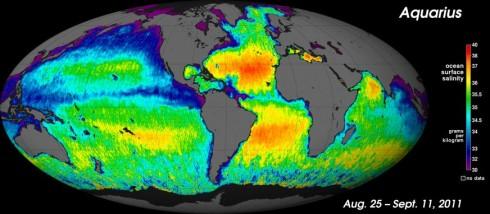 Map salinity ocean