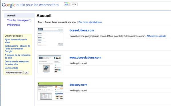 google outils webmasters sante Google surveille l’état de santé de votre site Web 