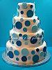 Wedding cake pois bleu