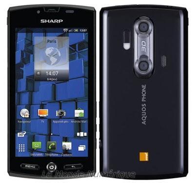 Smartphone Sharp Aquos Phone SH80F avec écran 3D sans lunettes sous Android