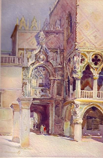 Palais des Doges - aquarelle de Nicolas Markovitch (1894-1964)