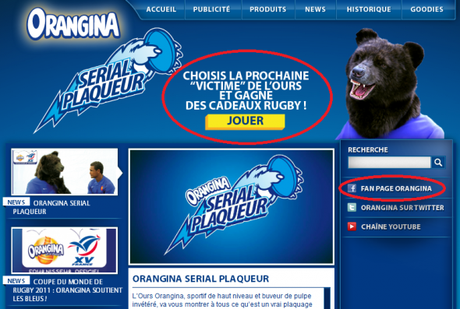 Homepage d'Orangina