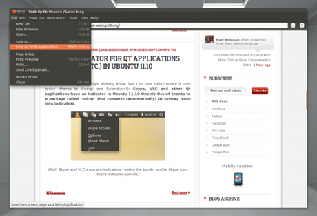 epiphany 3.2.0 560x383 Installer Epiphany et son mode application web sur Ubuntu 11.10 Oneiric