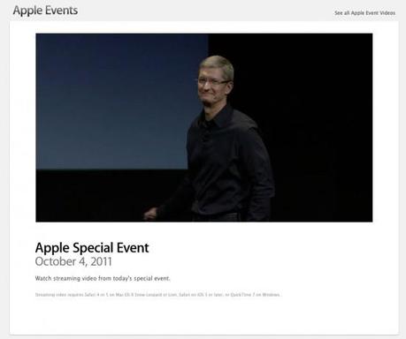 Apple-Keynote Revoir en vidéo, le keynote « Let’s talk iPhone » de présentation de l’iPhone 4S (4 octobre 2011)