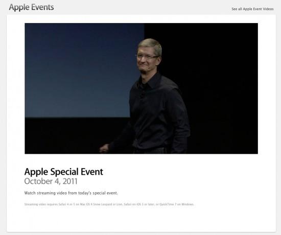 Revoir en vidéo, le keynote « Let’s talk iPhone » de présentation de l’iPhone 4S (4 octobre 2011)