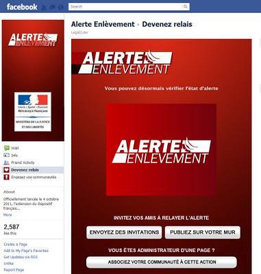 Alerte enlèvement » débarque sur Facebook