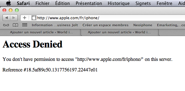 Apple.com saturé, difficile d’y accéder …