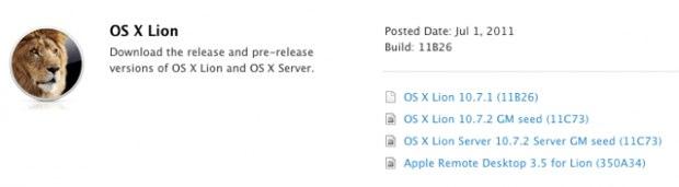Mac OS 10.7.2 Golden Master est maintenant disponible