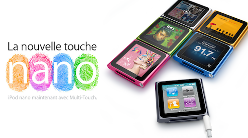Apple dévoile de nouveaux iPod Nano et iPod Touch !