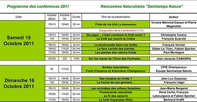 Rencontres Naturalistes Seichamps Nature 2011