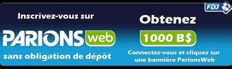 Bonus 1000 B$ ParionsWeb