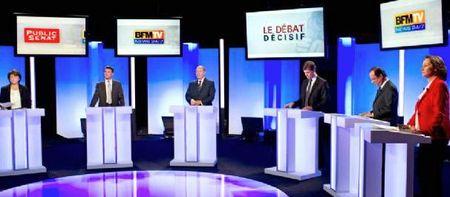 PRIMAIRES PS 2011 3e débat candidats large