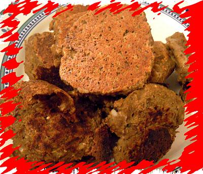 Croquettes aux lentilles,okara,pois chiches