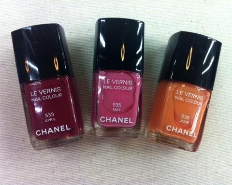 April, May et June, les futurs it-vernis Chanel de l’été 2012