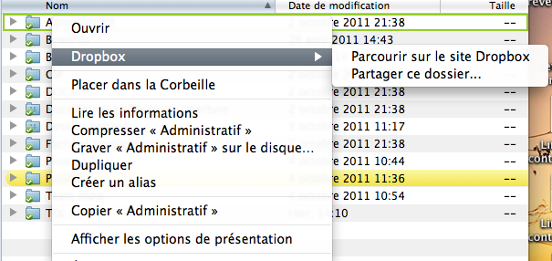 Partage Dropbox