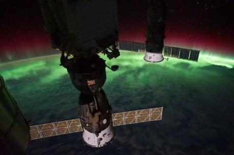 aurora from space