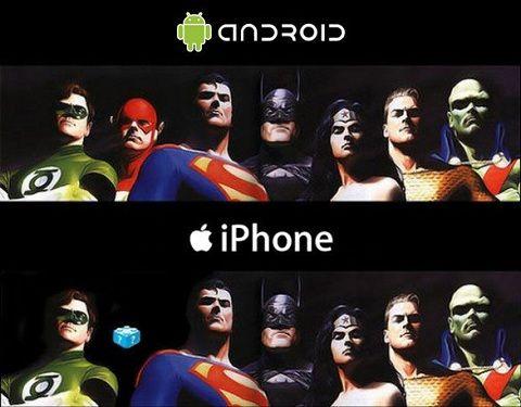iPhone vs Android Androïd fait trembler liPhone