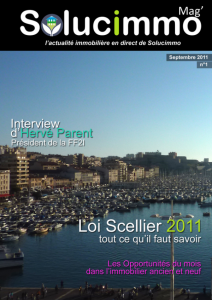 Le magazine pro de la semaine: Solucimmo, magazine immobilier