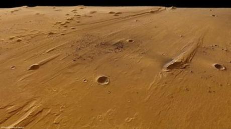 Vue en perspective de Ares Vallis
