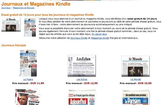 Kindle : l’abonnement aux journaux est une mauvaise affaire