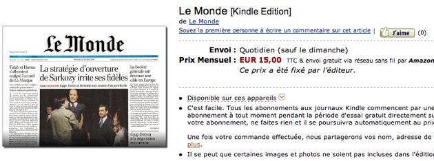 Kindle : l’abonnement aux journaux est une mauvaise affaire