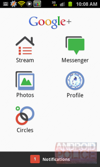 google plus android 323x540 Google+ 2.0 pour Android leaké sur le web