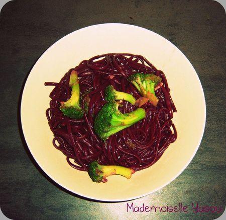 pasta vin rouge et brocoli