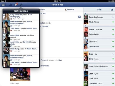 Facebook pour iPad: enfin !