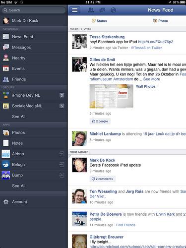 Facebook ipad – Finalement Facebook rend disponible son appli iPad
