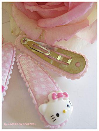 pinces a cheveux rose et kitty 2