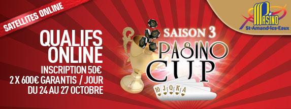 Qualifiez-vous pour la Pasino Cup 100 k garantis !
