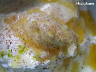 Salade Chateaubriand fruits et légumes et dessert des Cyclades